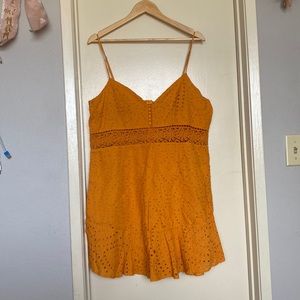 Mustard cute floral dress!